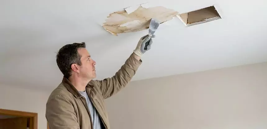Ceiling Water Stain and Drywall Repair in Buford